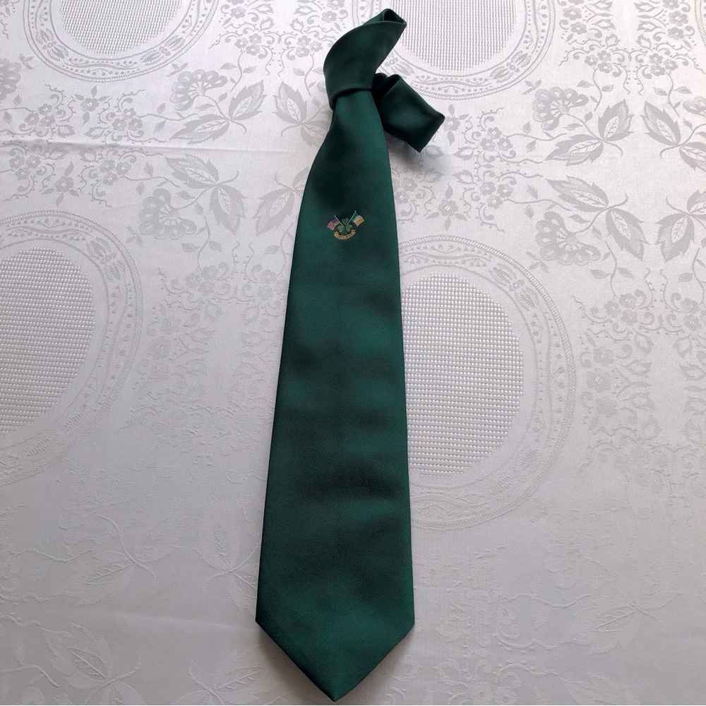Connemara Ties Kelly Green Ireland/USA Flag 100% Polyester Neck-Tie Standard